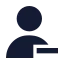 Userminus icon with solid sharp style