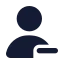 Userminus icon with solid standard style