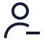 Userminus icon with stroke sharp style