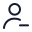 Userminus icon with stroke standard style