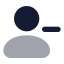 Userminus icon with bulk rounded style