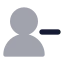 Userminus icon with bulk rounded style