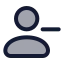 Userminus icon with duotone rounded style