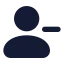 Userminus icon with solid rounded style