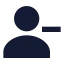 Userminus icon with solid sharp style
