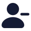 Userminus icon with solid standard style