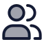 Usermultiple icon with duotone standard style