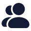 Usermultiple icon with solid rounded style