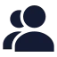 Usermultiple icon with solid sharp style