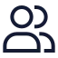 Usermultiple icon with stroke sharp style