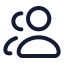 Usermultiple icon with stroke standard style
