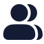 Usermultiple icon with solid rounded style