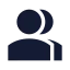 Usermultiple icon with solid sharp style