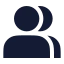 Usermultiple icon with solid sharp style