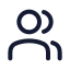 Usermultiple icon with stroke rounded style