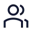 Usermultiple icon with stroke sharp style