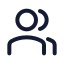 Usermultiple icon with stroke standard style