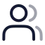 Usermultiple icon with twotone rounded style