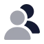 Usermultiple icon with bulk rounded style