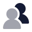 Usermultiple icon with bulk rounded style