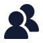 Usermultiple icon with solid standard style