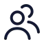 Usermultiple icon with stroke standard style