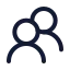 Usermultiple icon with stroke standard style