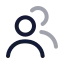 Usermultiple icon with twotone rounded style