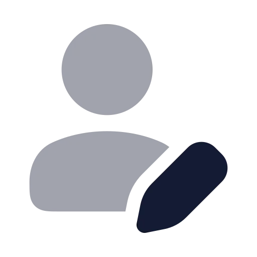 User Pen Icon in Bulk Rounded style