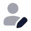 Userpen icon with bulk rounded style