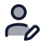 Userpen icon with duotone rounded style