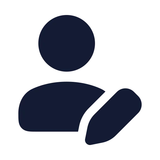 User Pen Icon in Solid Rounded style
