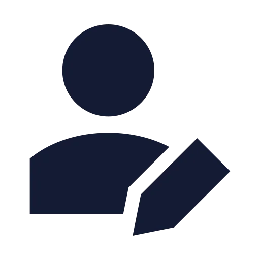 User Pen Icon in Solid Sharp style