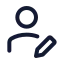 Userpen icon with stroke standard style