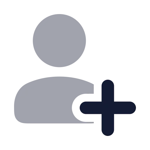 User Plus Icon in Bulk Rounded style