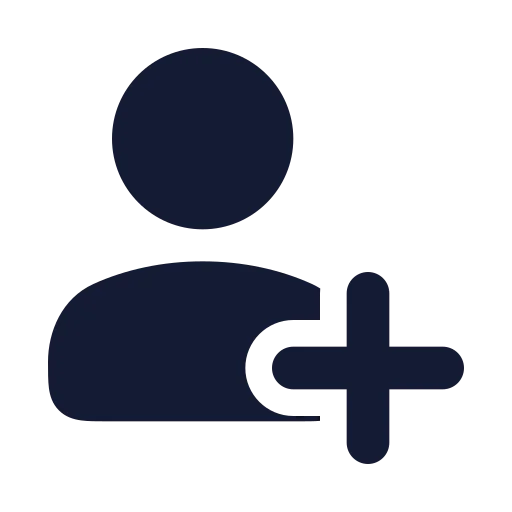 User Plus Icon in Solid Rounded style