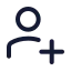 Userplus icon with stroke standard style