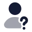 Userquestion icon with bulk rounded style