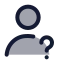 Userquestion icon with duotone rounded style