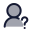 Userquestion icon with duotone standard style