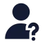 Userquestion icon with solid sharp style
