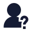 Userquestion icon with solid sharp style