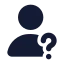 Userquestion icon with solid standard style