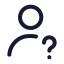 Userquestion icon with stroke standard style