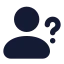Userquestion icon with solid rounded style