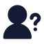 Userquestion icon with solid rounded style