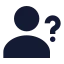 Userquestion icon with solid sharp style