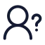 Userquestion icon with stroke rounded style