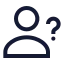 Userquestion icon with stroke sharp style