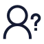 Userquestion icon with stroke sharp style